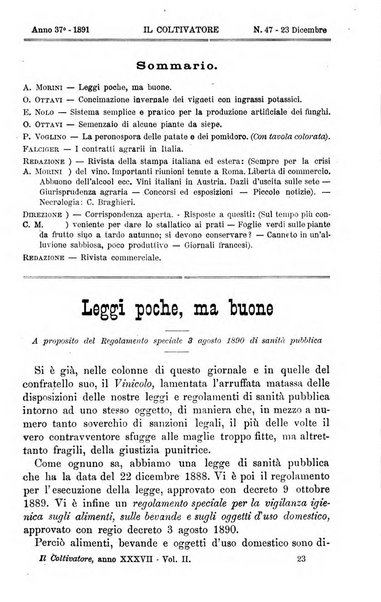 Il coltivatore giornale di agricoltura pratica