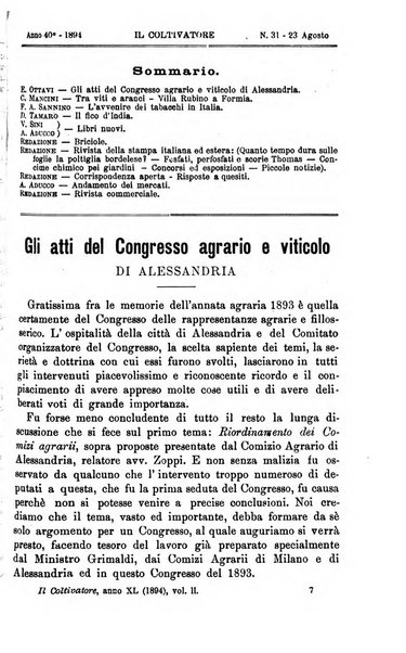 Il coltivatore giornale di agricoltura pratica