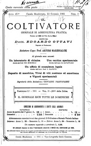 Il coltivatore giornale di agricoltura pratica