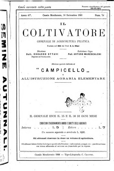 Il coltivatore giornale di agricoltura pratica