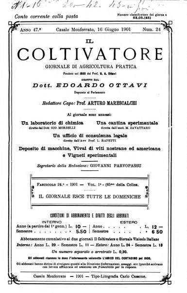 Il coltivatore giornale di agricoltura pratica