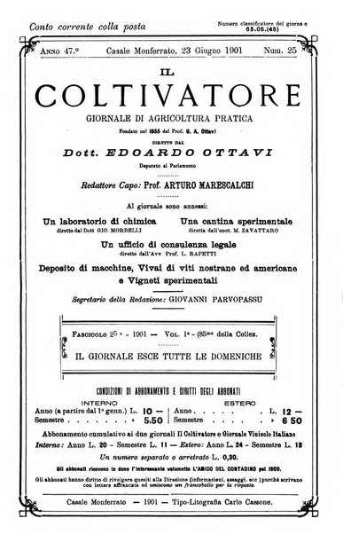 Il coltivatore giornale di agricoltura pratica