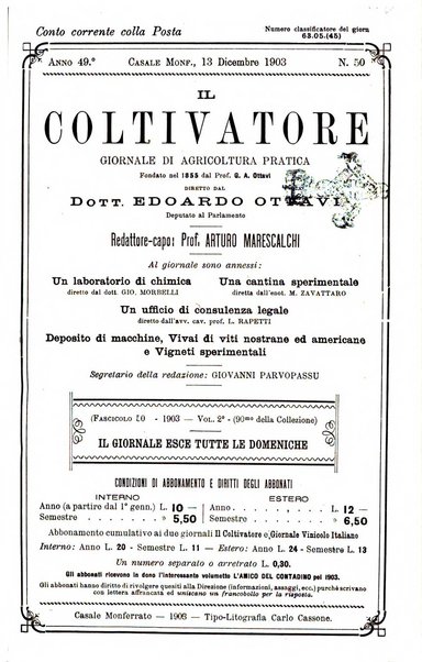 Il coltivatore giornale di agricoltura pratica