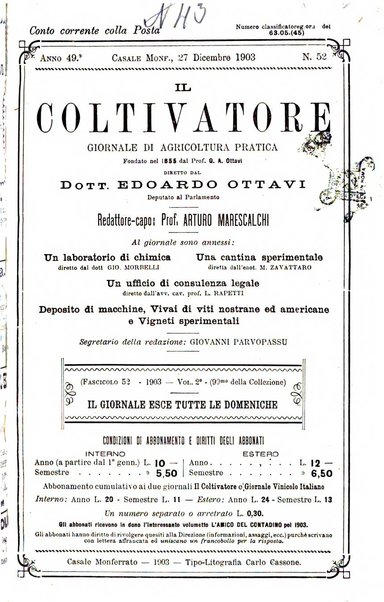 Il coltivatore giornale di agricoltura pratica