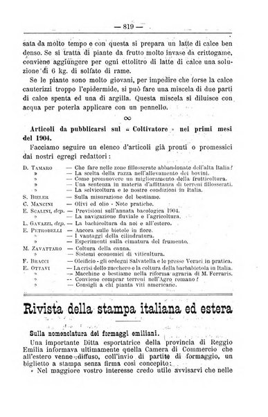 Il coltivatore giornale di agricoltura pratica