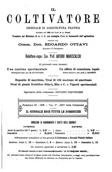 Il coltivatore giornale di agricoltura pratica