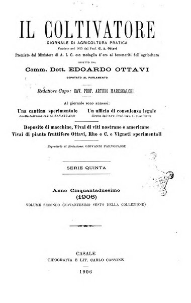 Il coltivatore giornale di agricoltura pratica