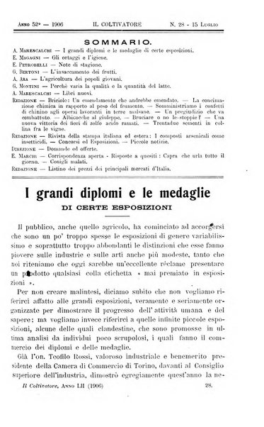 Il coltivatore giornale di agricoltura pratica