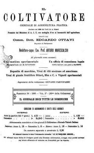 Il coltivatore giornale di agricoltura pratica