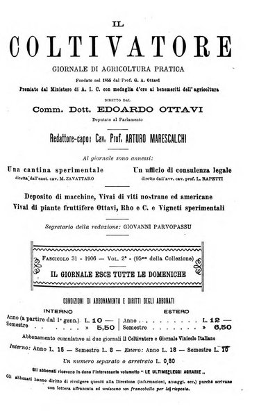 Il coltivatore giornale di agricoltura pratica