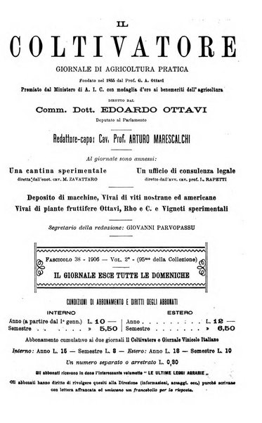 Il coltivatore giornale di agricoltura pratica