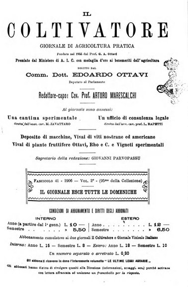 Il coltivatore giornale di agricoltura pratica