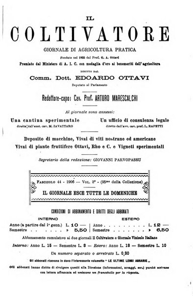 Il coltivatore giornale di agricoltura pratica