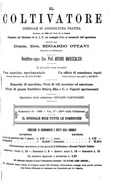 Il coltivatore giornale di agricoltura pratica