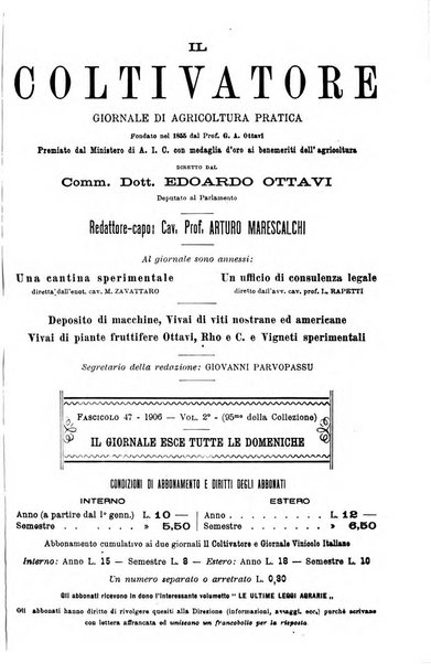 Il coltivatore giornale di agricoltura pratica