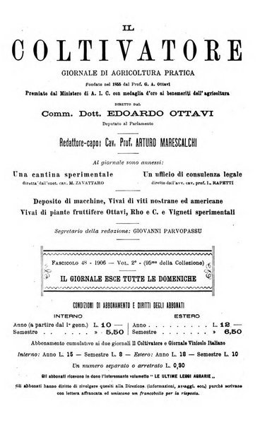 Il coltivatore giornale di agricoltura pratica