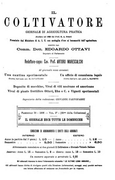 Il coltivatore giornale di agricoltura pratica