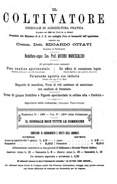 Il coltivatore giornale di agricoltura pratica