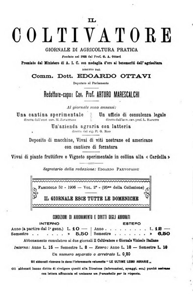 Il coltivatore giornale di agricoltura pratica