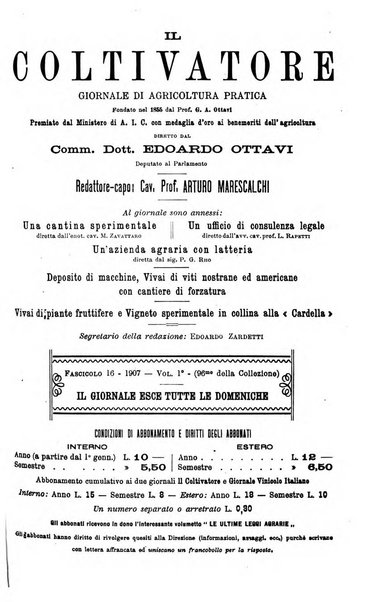 Il coltivatore giornale di agricoltura pratica