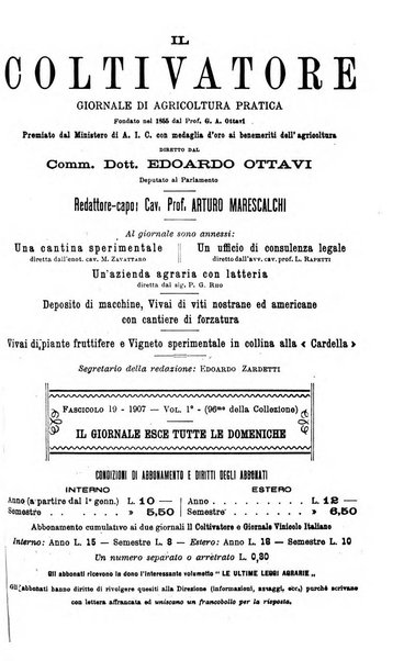 Il coltivatore giornale di agricoltura pratica