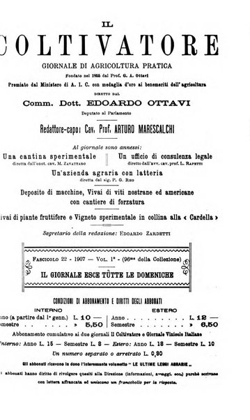 Il coltivatore giornale di agricoltura pratica