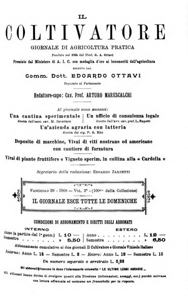 Il coltivatore giornale di agricoltura pratica