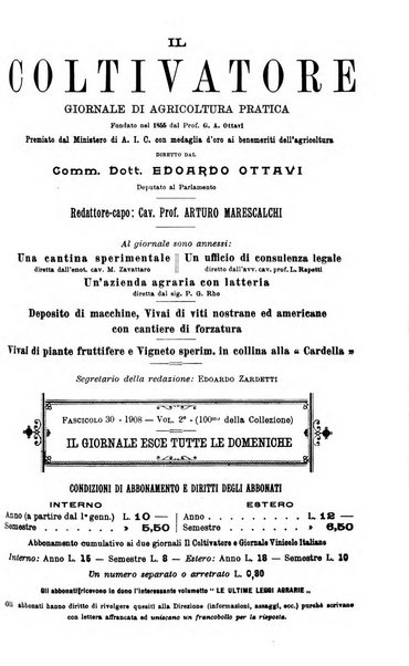 Il coltivatore giornale di agricoltura pratica