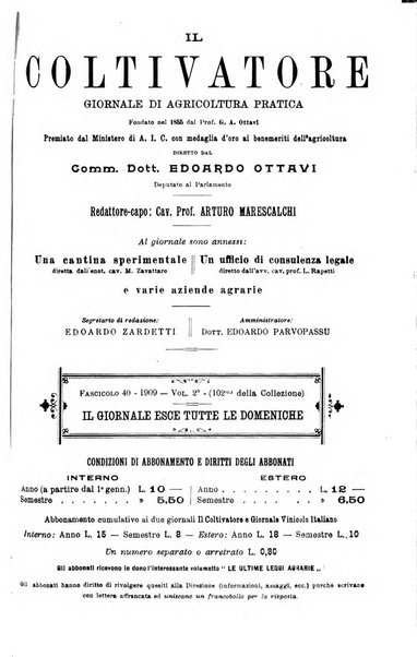 Il coltivatore giornale di agricoltura pratica