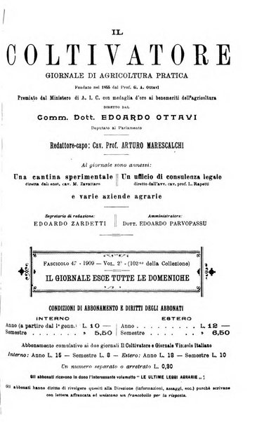 Il coltivatore giornale di agricoltura pratica