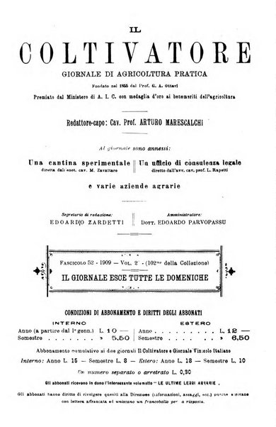 Il coltivatore giornale di agricoltura pratica