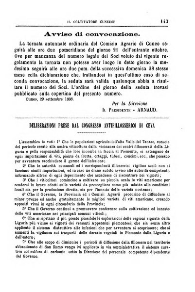 Il coltivatore cuneese bollettino del Comizio agrario circondariale di Cuneo