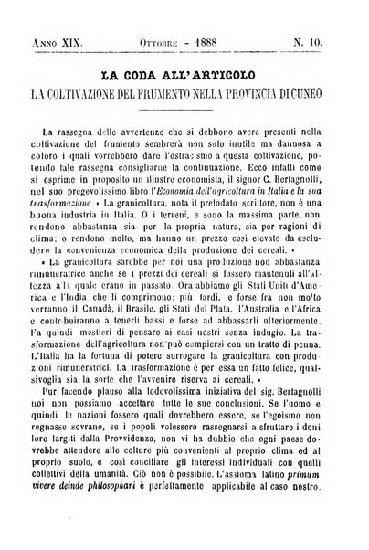 Il coltivatore cuneese bollettino del Comizio agrario circondariale di Cuneo