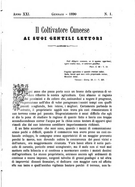 Il coltivatore cuneese bollettino del Comizio agrario circondariale di Cuneo