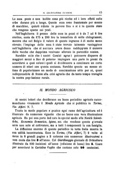 Il coltivatore cuneese bollettino del Comizio agrario circondariale di Cuneo