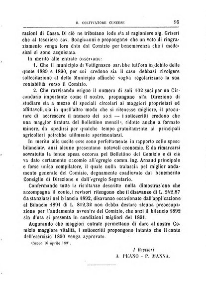 Il coltivatore cuneese bollettino del Comizio agrario circondariale di Cuneo