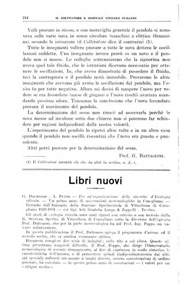 Il coltivatore e giornale vinicolo italiano