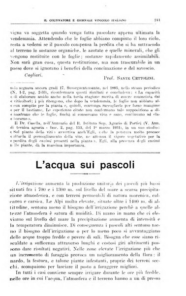 Il coltivatore e giornale vinicolo italiano