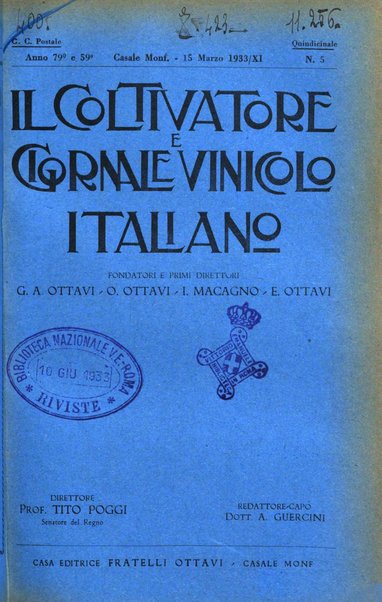 Il coltivatore e giornale vinicolo italiano