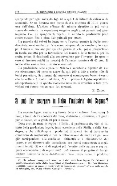 Il coltivatore e giornale vinicolo italiano