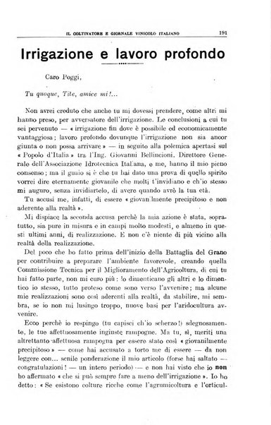 Il coltivatore e giornale vinicolo italiano