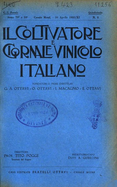 Il coltivatore e giornale vinicolo italiano