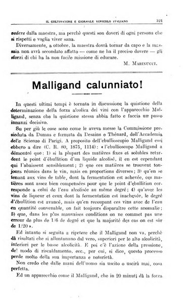 Il coltivatore e giornale vinicolo italiano