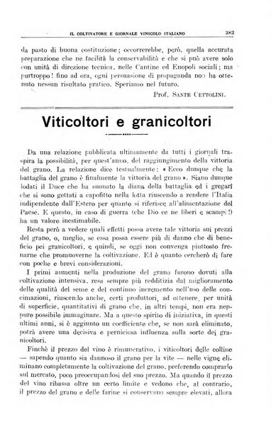 Il coltivatore e giornale vinicolo italiano