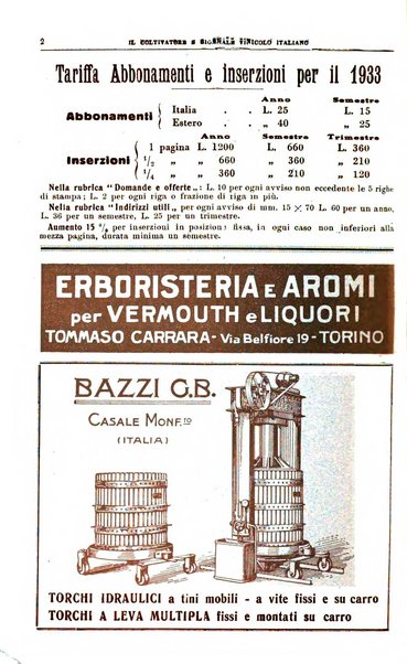 Il coltivatore e giornale vinicolo italiano