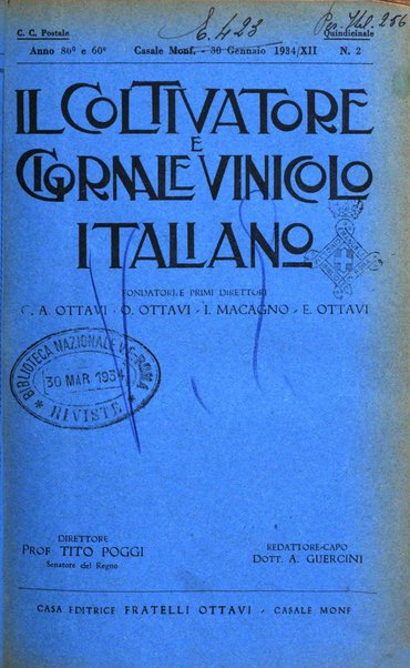 Il coltivatore e giornale vinicolo italiano