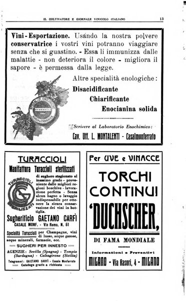 Il coltivatore e giornale vinicolo italiano