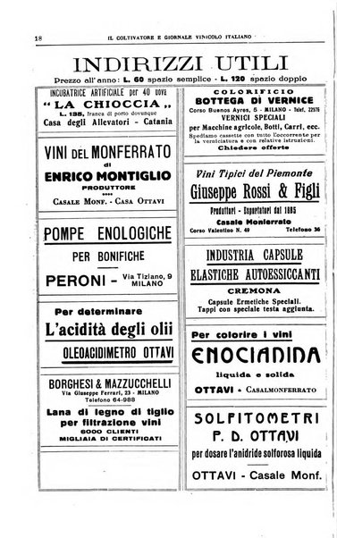 Il coltivatore e giornale vinicolo italiano