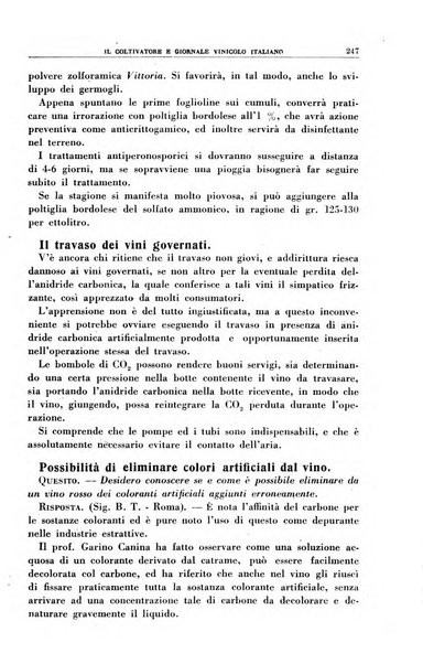 Il coltivatore e giornale vinicolo italiano