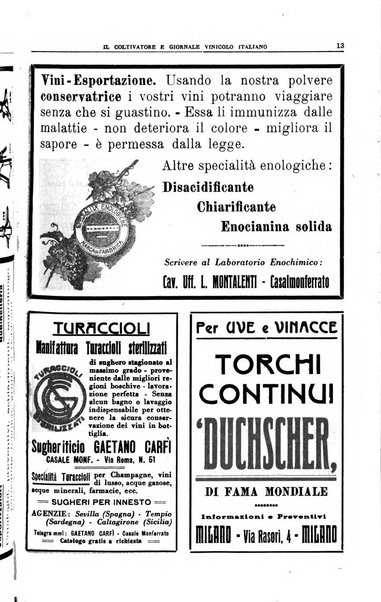 Il coltivatore e giornale vinicolo italiano